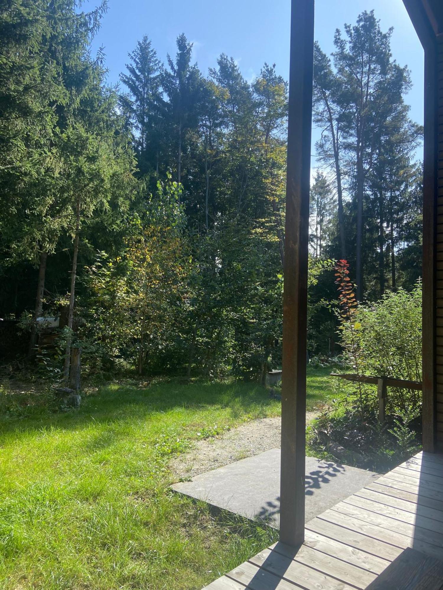 Modernes Tinyhouse Trailer Cabins Am Waldrand - Mit Seezugang エーギング エクステリア 写真